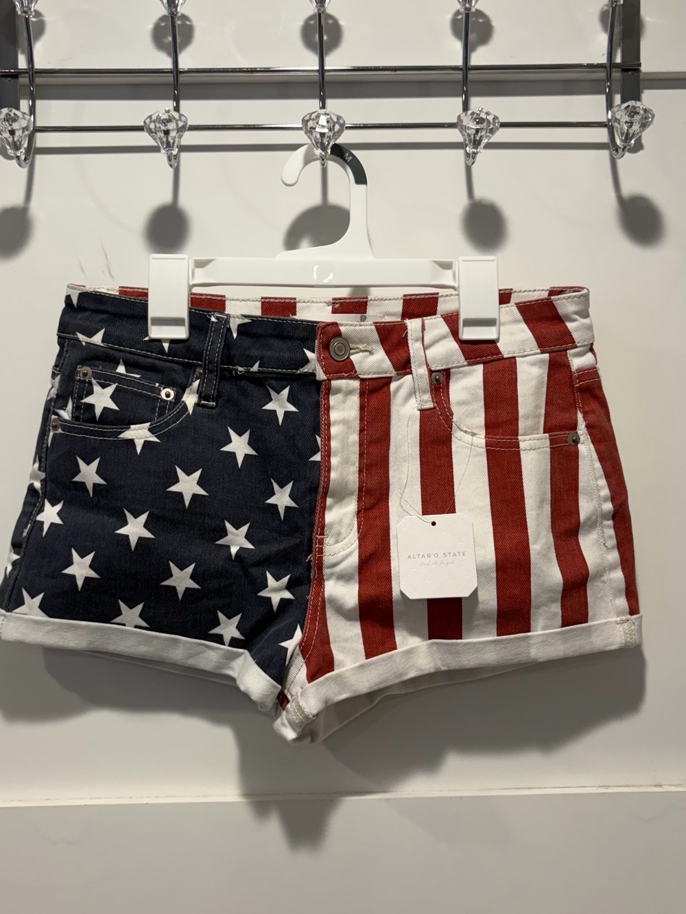 Brand new with tag Altar’d State American Flag Denim Shorts